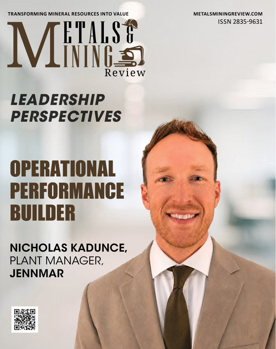Cover of Metals & Mining Review, October 2026, featuring Nicholas Kadunce as Operational Performance Builder